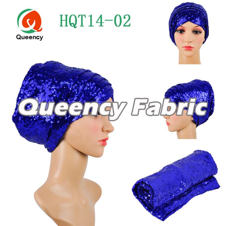 Royal Blue Sequins Headband Turbans