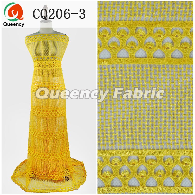 Yellow Africa Cord Lace Material Yellow Africa Cord Lace Material