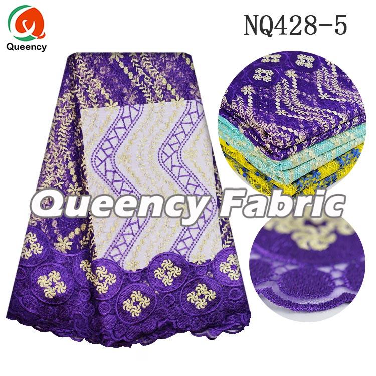 Purple French Lace Fabric