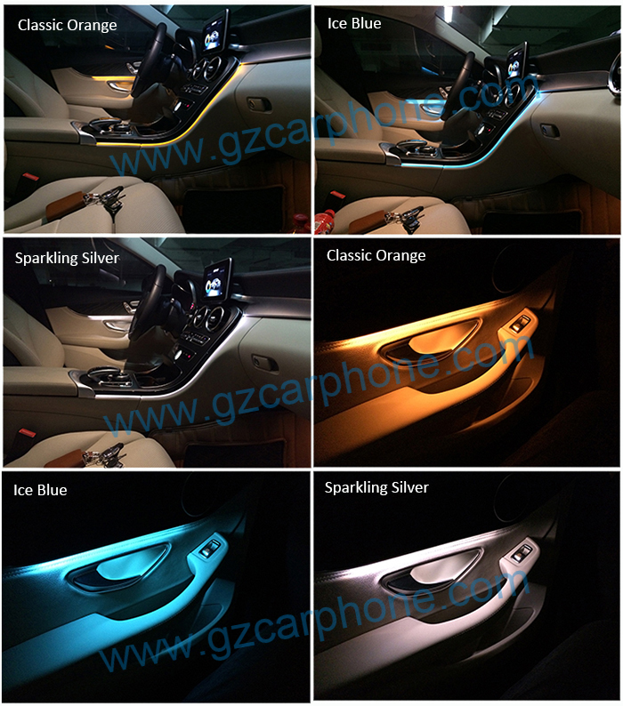 Mercedes benz Interior Ambient lighting with 3 colors for optioins Mercedes benz Interior Ambient lighting with 3 colors for optioins