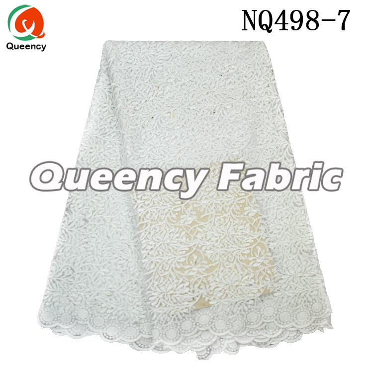 Beaded African French Cotton Lace Beaded African French Cotton Lace