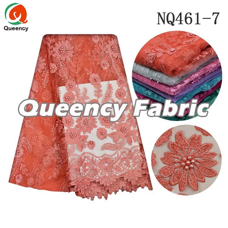 Coral Netting Tulle Lace 