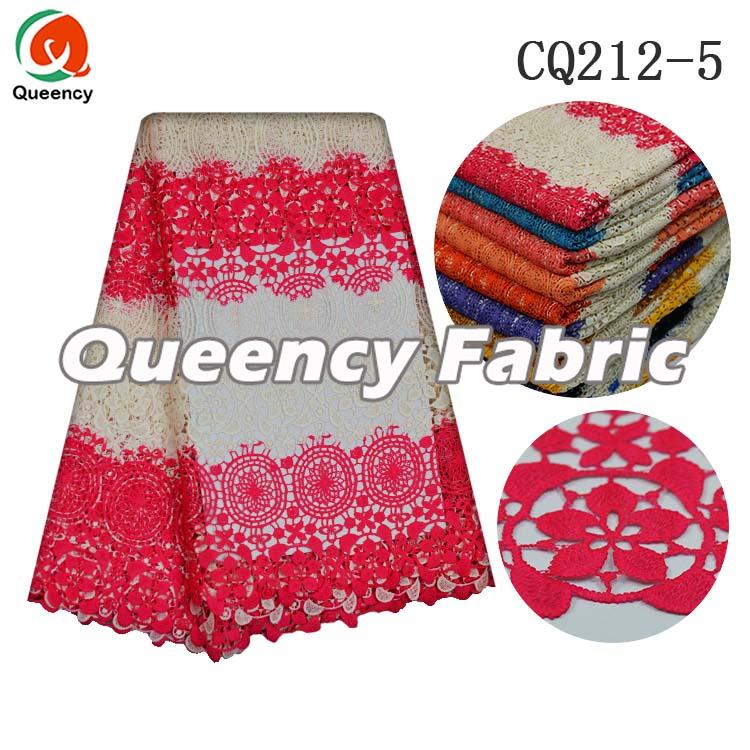 WATER SOLUBLE LACE FABRIC FUSHIA