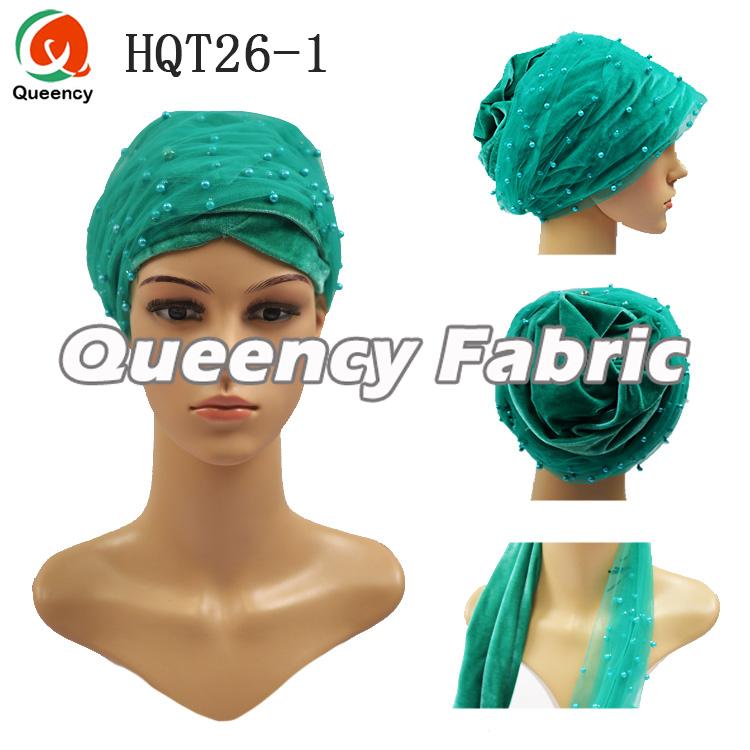 Beaded Velvet Turban 