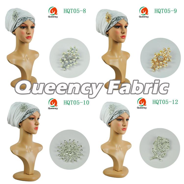 White Sequins Velvet Turbans White Sequins Velvet Turbans
