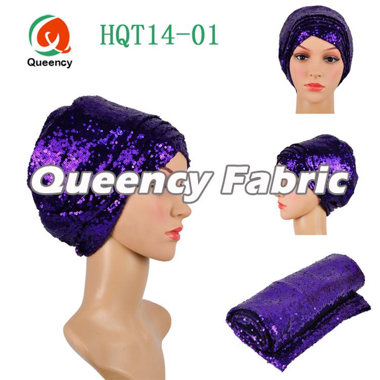 Purple Turbans Women Hat Sequins