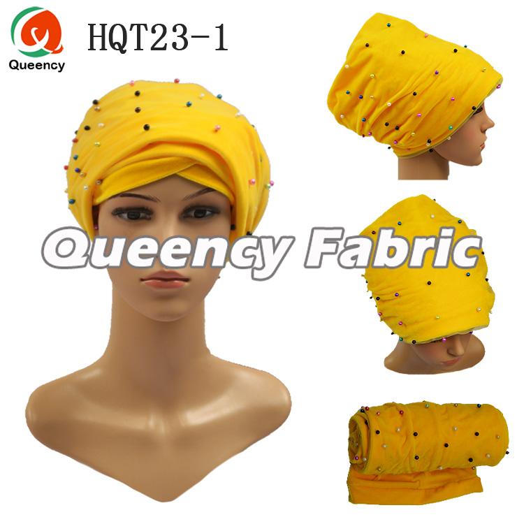 Colorful Beaded Velvet Turban