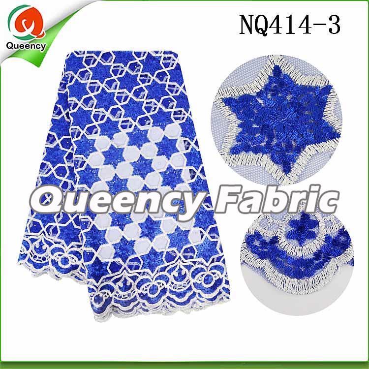 Royal Blue French Lace African