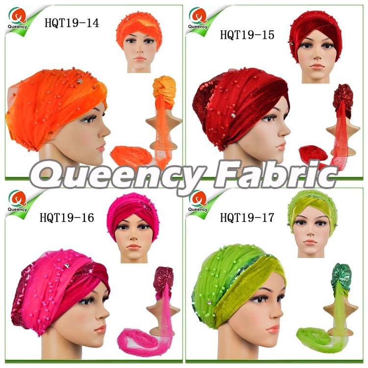 Indian Tube Turban Beaded Fabric Indian Tube Turban Beaded Fabric