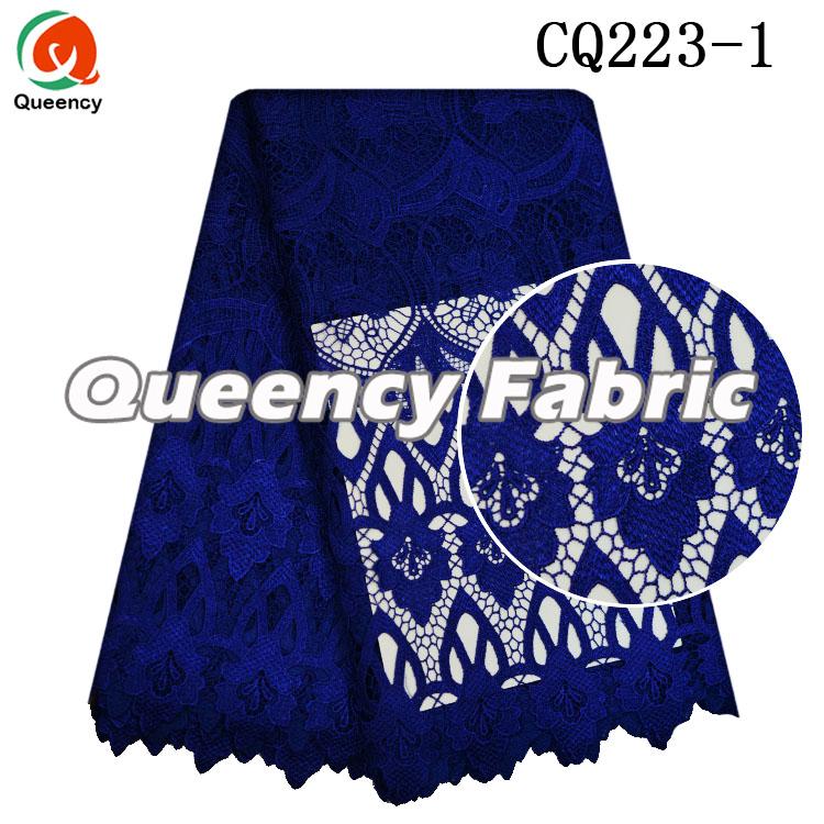 Royal Blue Handmake Guipure Plain Lace 