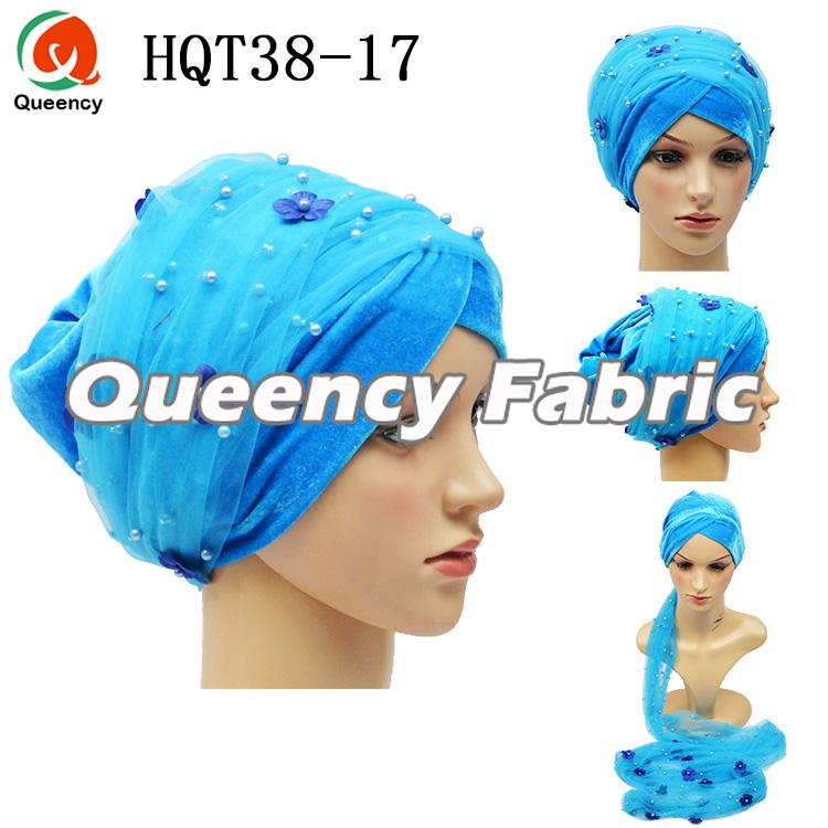 Turquoise Blue Muslim Turban Head Wrap