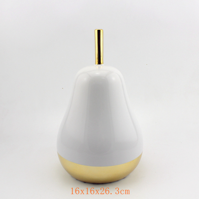 large white ceramic pear home decor sculptures