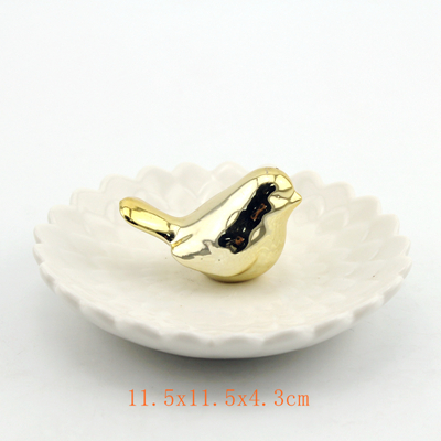 ceramic bird jewelry dish