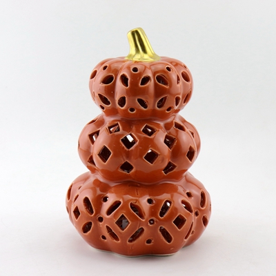 Ceramic Pumpkin Tealight Holder Ceramic Pumpkin Tealight Holder
