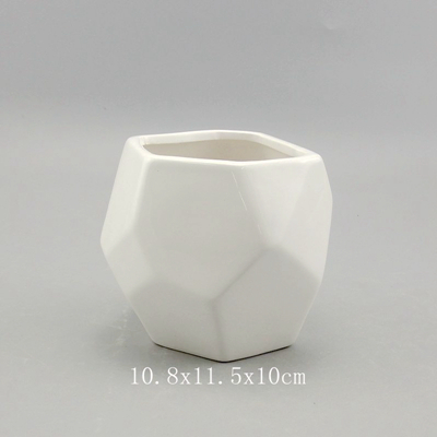 ceramic faceted planter white ceramic faceted planter white