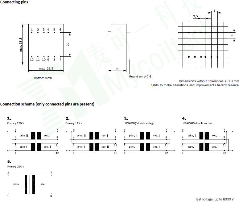 UI21 Series Elecronic Encapsulated Transformer for Power Supply