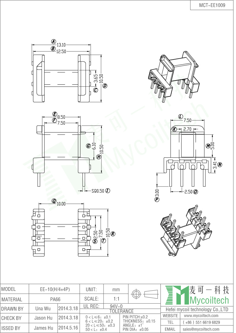 Transformer Bobbbin EE10 Supplier