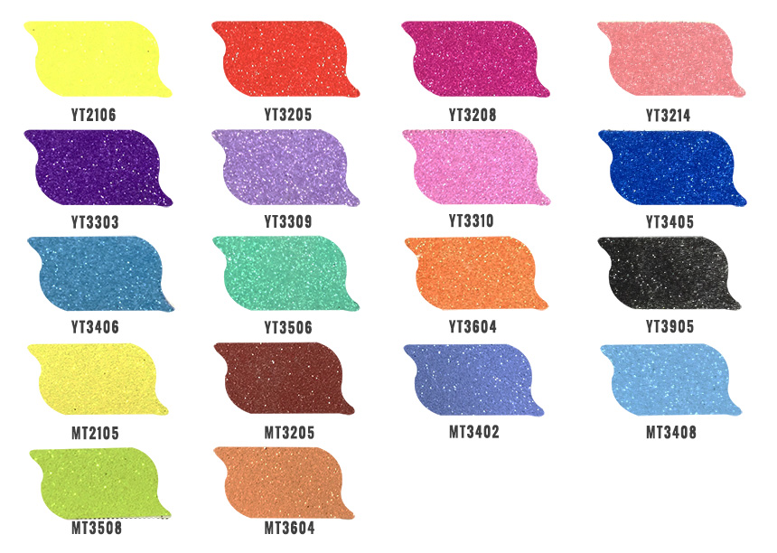Matt effect glitter powder color chart Matt effect glitter powder color chart