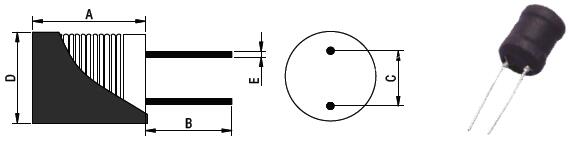 Drum core inductor size Drum core inductor size