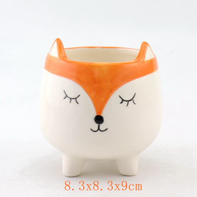 Mini Fox Face Pot Plant in Ceramic Mini Fox Face Pot Plant in Ceramic