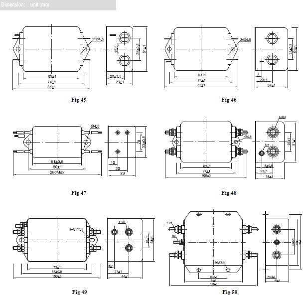 AC Single Phase Two Stages EMI Filter