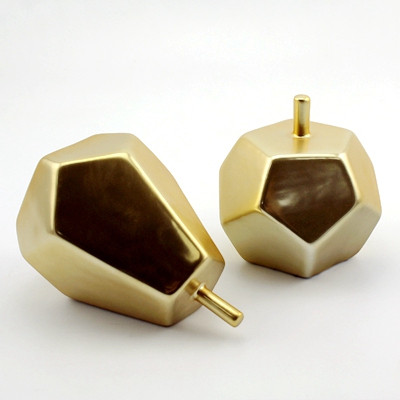 matt gold ceramic apples and pears set home decor