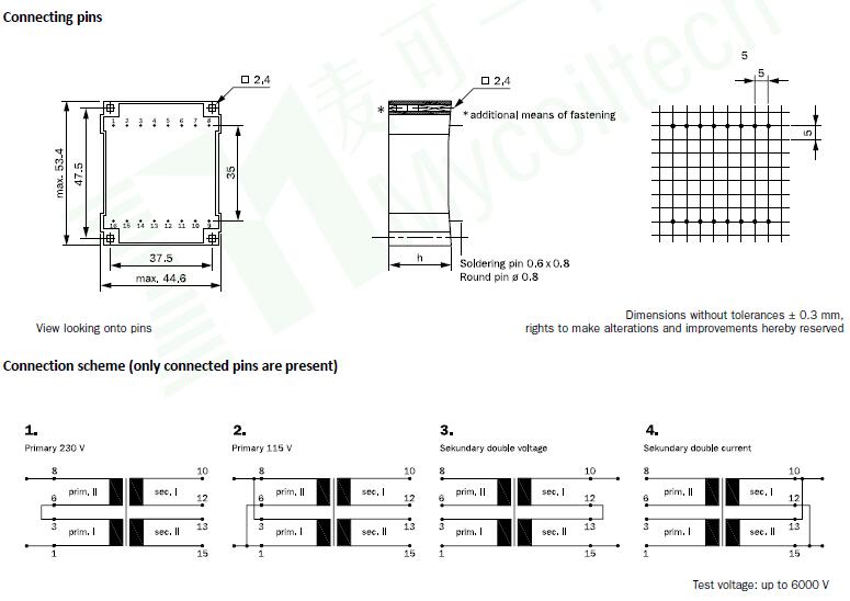 High quality UI30 electronic encapsulated transformer factory MCT