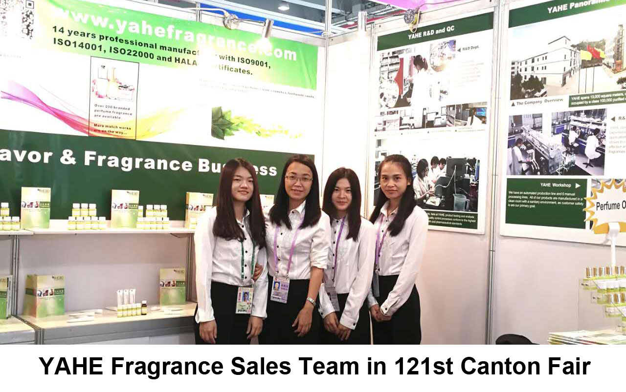 YAHE flavor sales team in Canton Fair