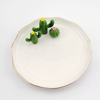 Ceramic Cactus Food Plates Ceramic Cactus Food Plates