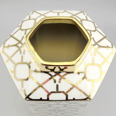 gold porcelain cansiter gold porcelain cansiter