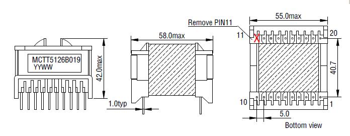 RoHS Certificated ETD39 High Frequency Power Transformer RoHS Certificated ETD39 High Frequency Power Transformer