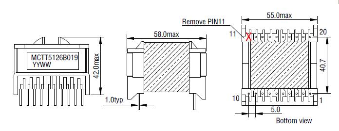 RoHS Certificated ETD39 High Frequency Power Transformer