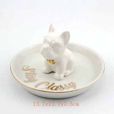 bulldog trinket dish