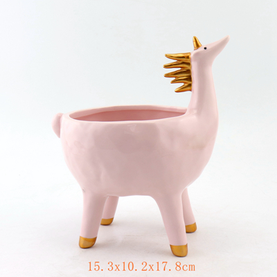 Hand Painted Unicorn Planter