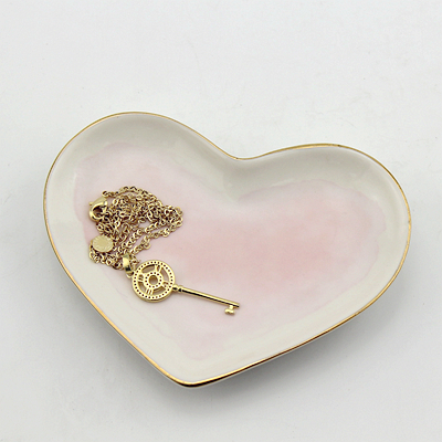 pink ceramic heart trinket dish pink ceramic heart trinket dish