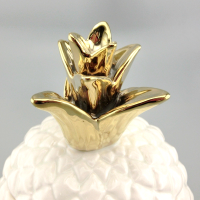 gold pineapple ceramic box gold pineapple ceramic box