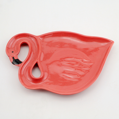 ceramic flamingo tray