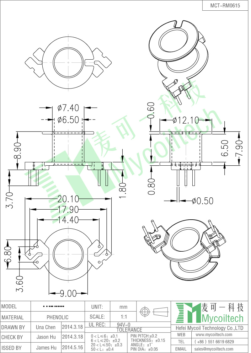 high quality RM6 bobbin manufacturer,MCT