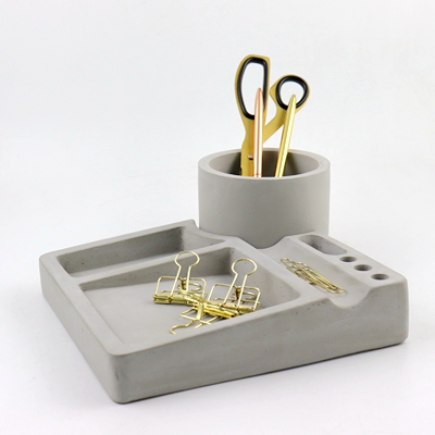 Geometric Concrete Pencil Holder Geometric Concrete Pencil Holder