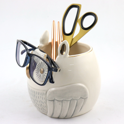 Owl Ceramic Cute Pencil Cup Owl Ceramic Cute Pencil Cup