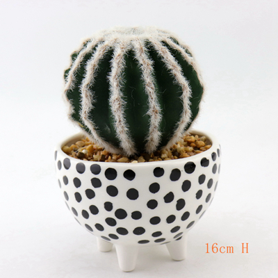 Footed Black Ceramic Planter Footed Black Ceramic Planter