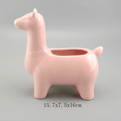 pink ceramic planter