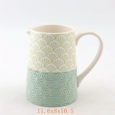 Green Ceramic Pitcher