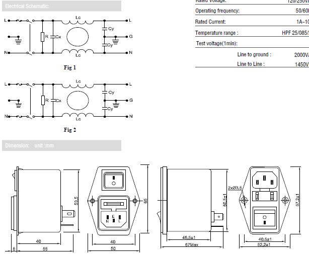 IEC Electric Power Filters