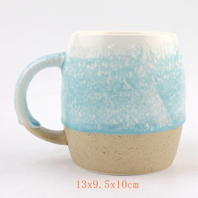 Split Glaze Ceramic Barrel Mug Split Glaze Ceramic Barrel Mug