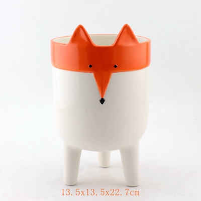 Ceramic Fox Face Flower Pot Supplier Ceramic Fox Face Flower Pot Supplier