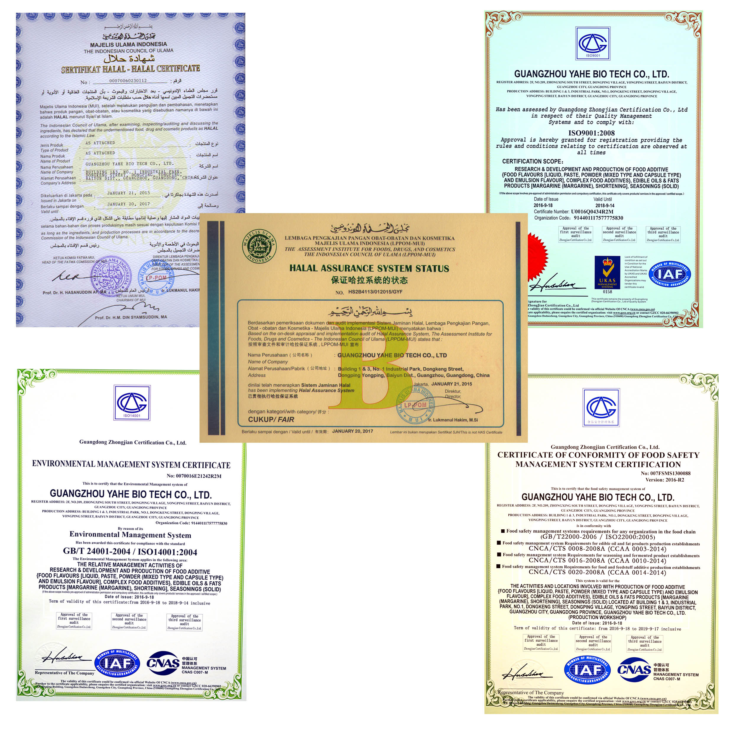 Company Certificates