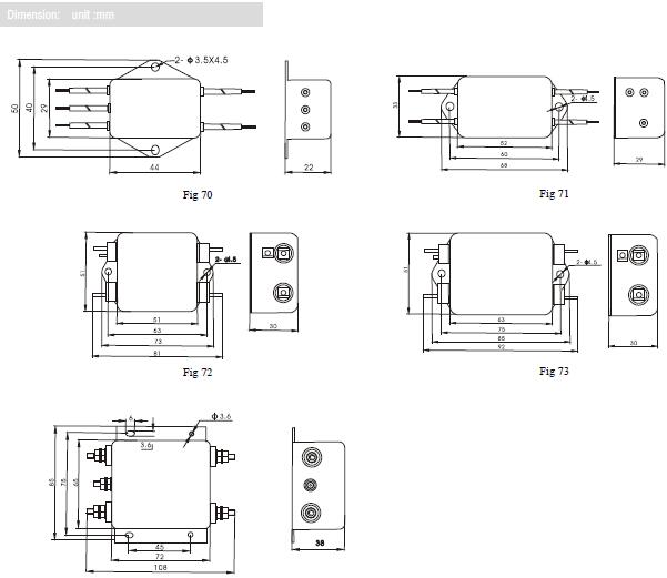 Single phase DC military filters