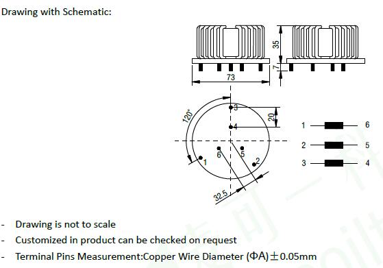 Four phase common mode choke factory