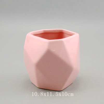 ceramic faceted planter pink ceramic faceted planter pink